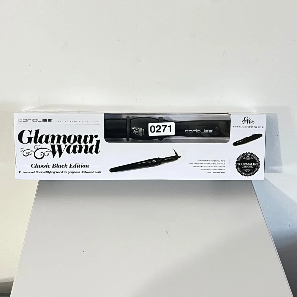 Corioliss Glamour Wand Hair Curler Women OS Black Ceramic Conical Styling Wand